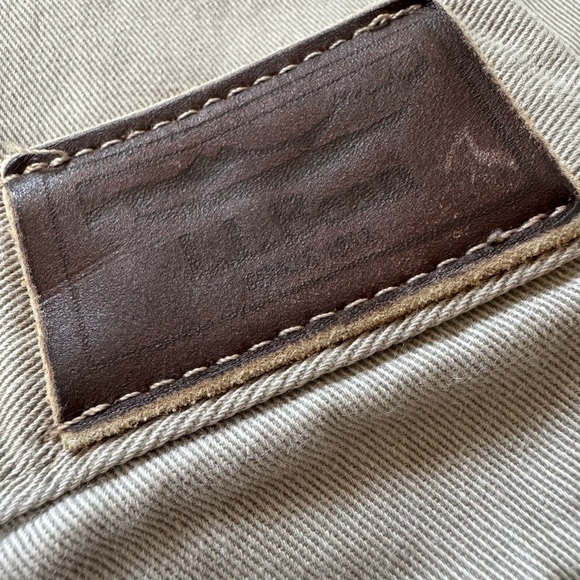 LL Bean Double L Relaxed Fit Khaki Pants Men Size 34X29 EUC - Picture 3 of 5